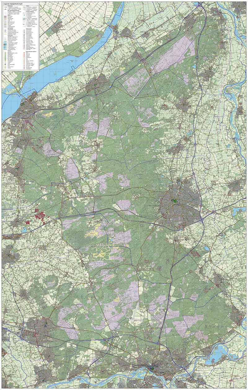 Veluwe Steden en Dorpen Kaart